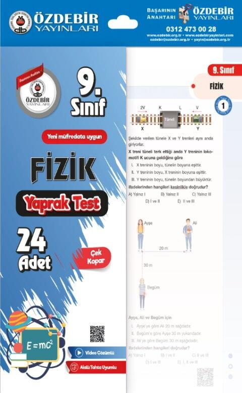 Özdebir Yayınları 9. Sınıf Fizik Yaprak Test