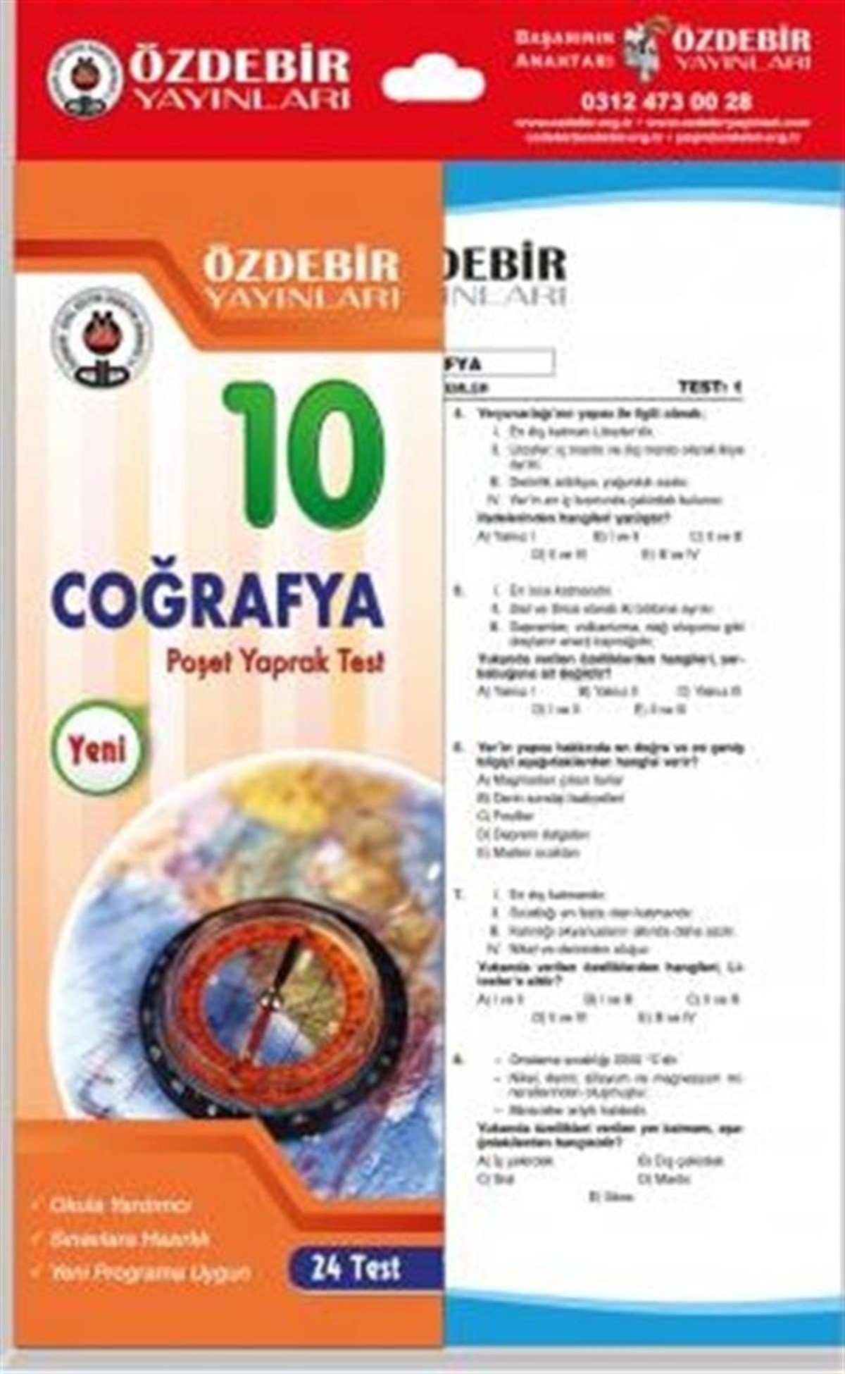 Özdebir Yayınları 10. Sınıf Coğrafya Yaprak Test