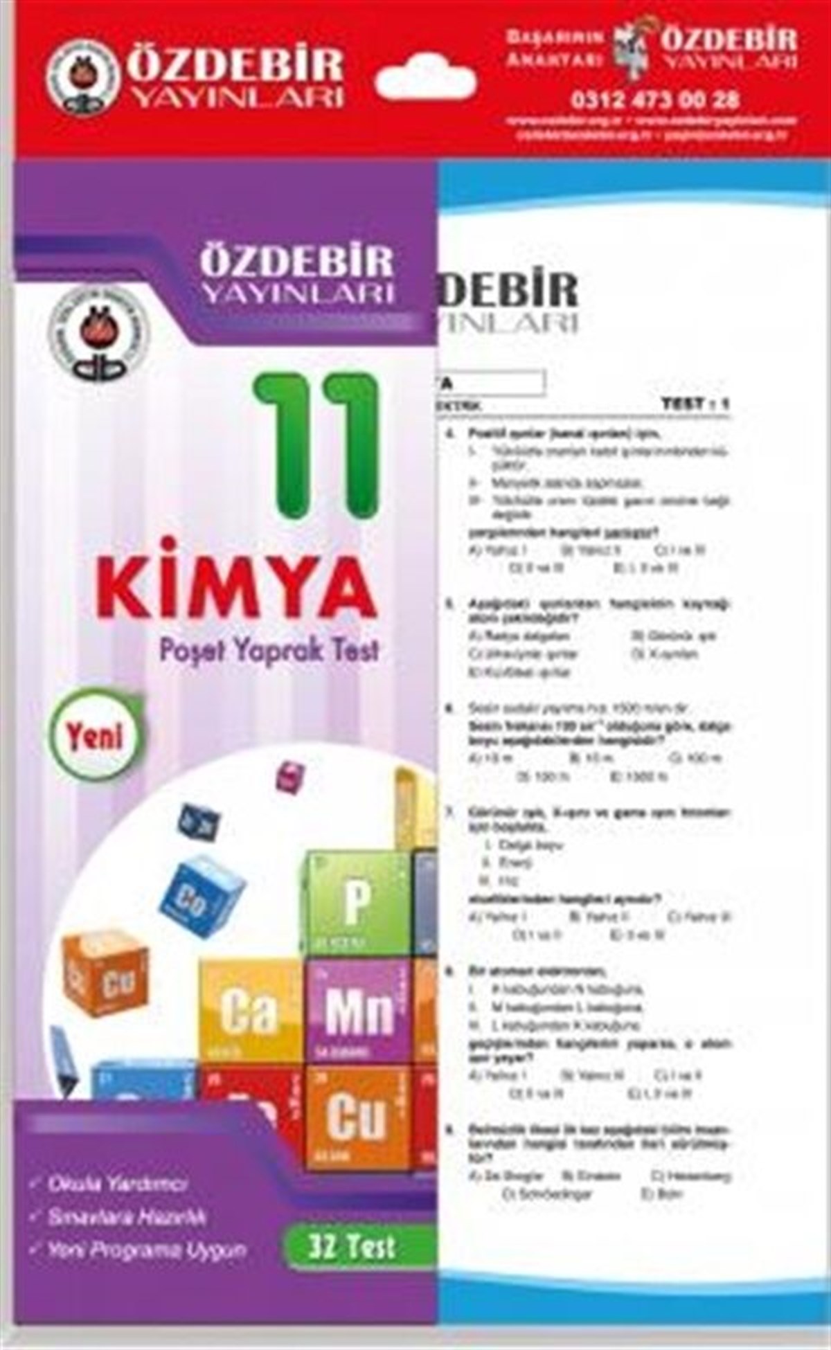 Özdebir Yayınları 11. Sınıf Kimya Yaprak Test