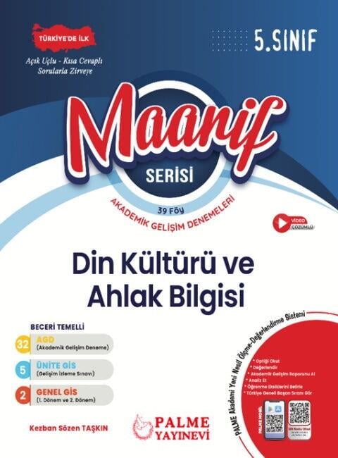 Palme Yayınları 5. Sınıf Din Kültürü ve Ahlak Bilgisi Maarif Serisi Haftalık Deneme