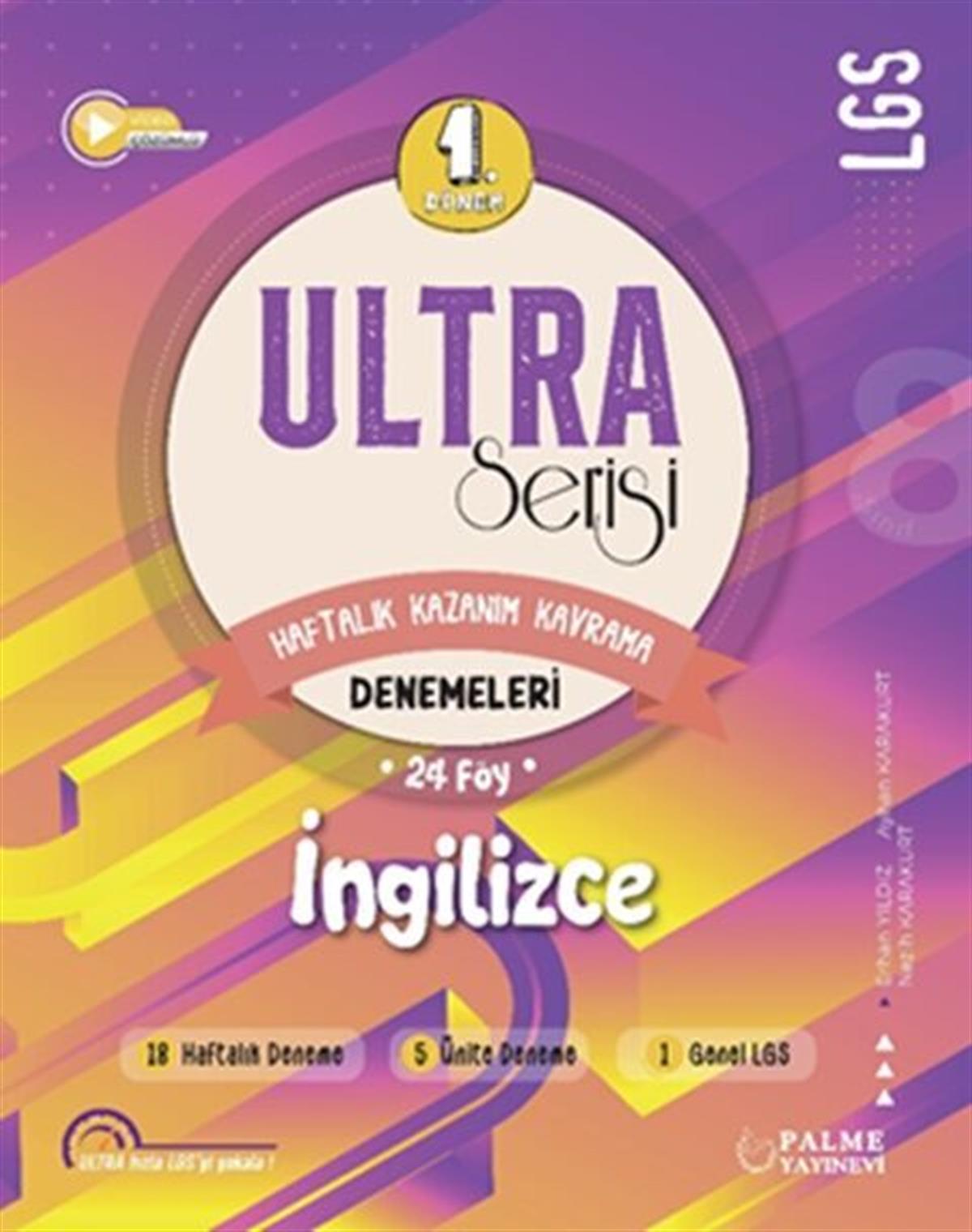 Palme Yayınları 8. Sınıf LGS İngilizce 1. Dönem Ultra Serisi Denemeleri