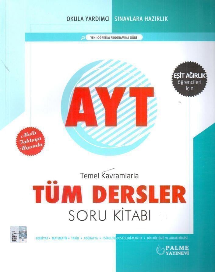 Palme Yayınları AYT Eşit Ağırlık Temel Kavramlarla Tüm Dersler Soru Kitabı