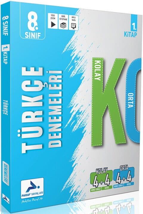 Paraf Yayınları 8. Sınıf Türkçe Kolay Orta Branş Deneme