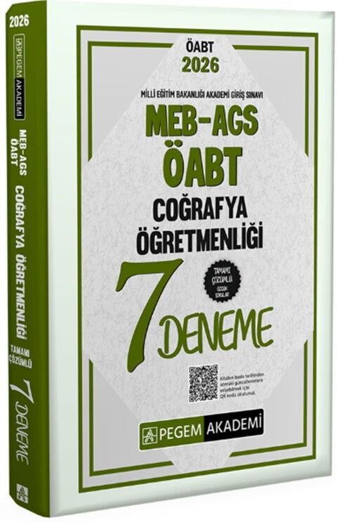 Pegem Akademi 2026 MEB AGS ÖABT Coğrafya Öğretmenliği Tamamı Çözümlü 7 Deneme