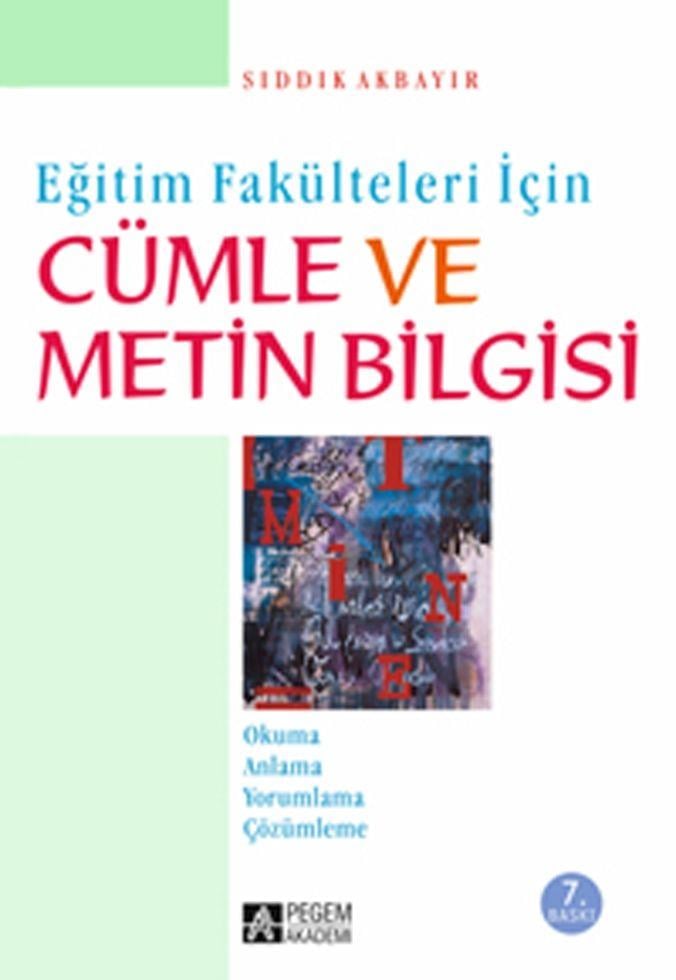 Pegem Akademi Cümle ve Metin Bilgisi