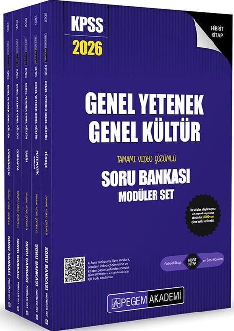 Pegem Yayınları 2026 KPSS Genel Yetenek Genel Kültür Tamamı Çözümlü Soru Bankası Seti