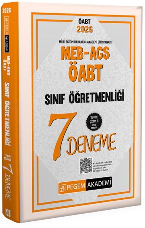 Pegem Yayınları 2026 MEB AGS ÖABT Sınıf Öğretmenliği Tamamı Çözümlü 7 Deneme