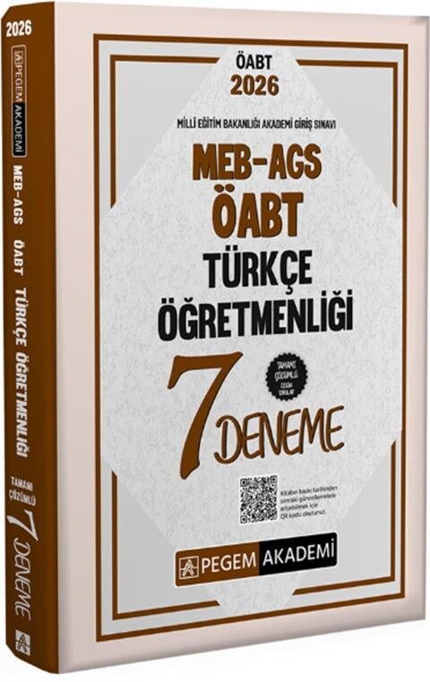 Pegem Yayınları 2026 MEB AGS ÖABT Türkçe Öğretmenliği Tamamı Çözümlü 7 Deneme