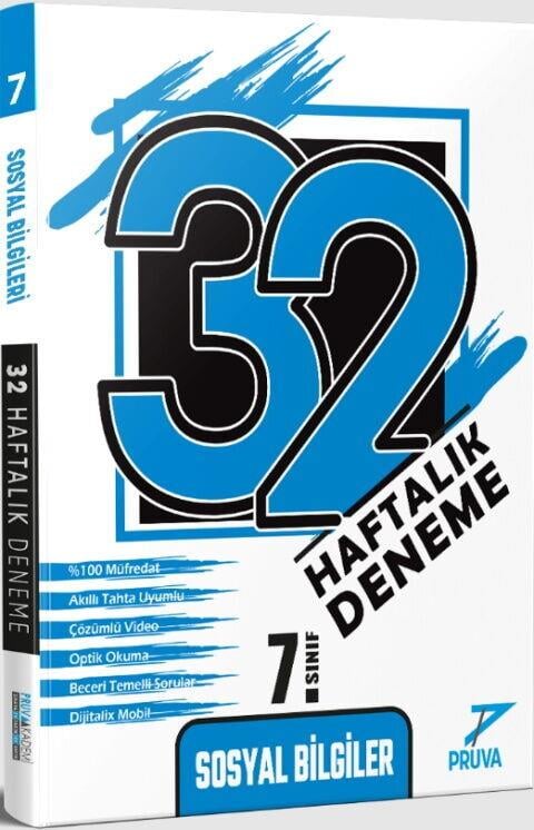 Pruva Akademi 7. Sınıf Sosyal Bilgiler 32 Haftalık Deneme