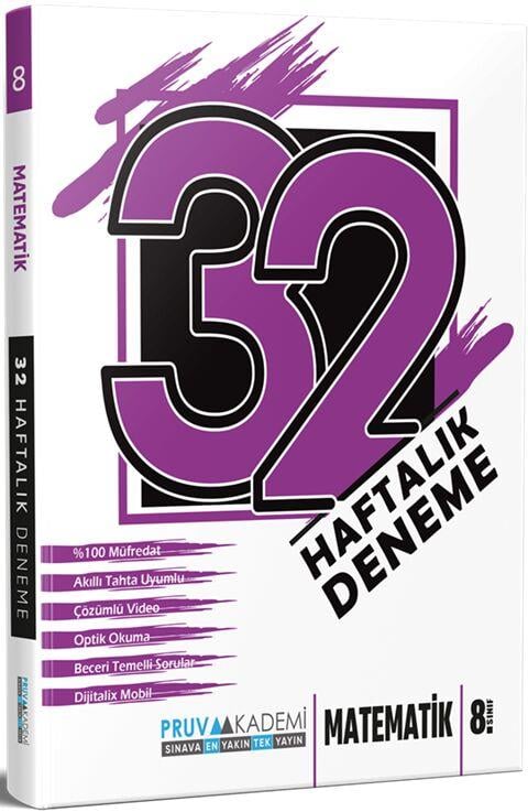 Pruva Akademi 8. Sınıf Matematik 32 Haftalık Deneme