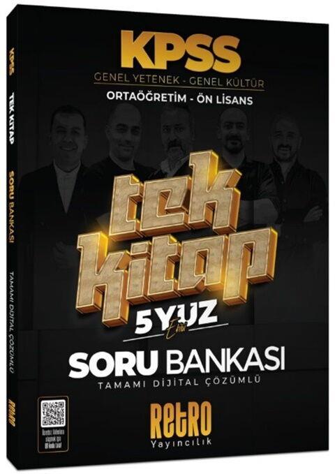 Retro Yayıncılık KPSS Ortaöğretim Önlisans Tek Kitap 5 Yüz Ekibi Soru Bankası