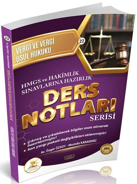 Savaş Yayınları HUKAL HMGS HAKİMLİK Vergi ve Vergi Usul Hukuku Ders Notları