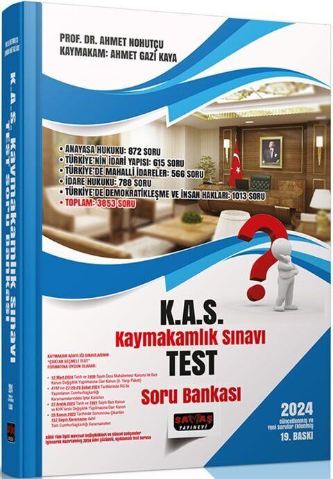 Savaş Yayınları KAS Kaymakamlık Sınavı Test Soru Bankası