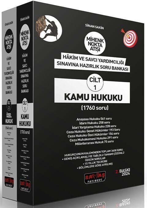 Savaş Yayınları Nokta Atışı Hakim ve Savcı Yardımcılığı Sınavına Hazırlık Kamu Hukuku ve Özel Hukuk Soru Bankası