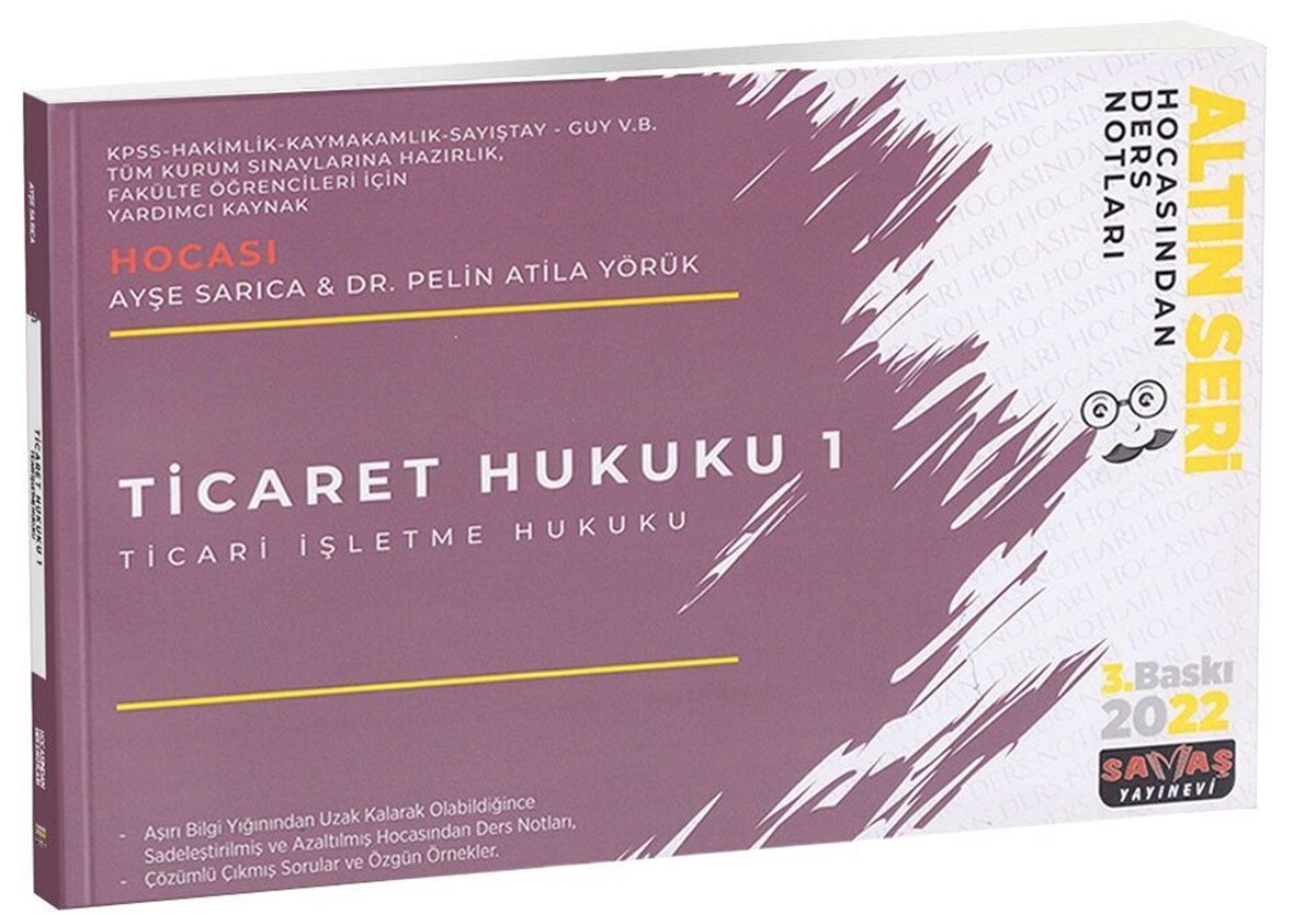 Savaş Yayınları Ticaret Hukuku 1