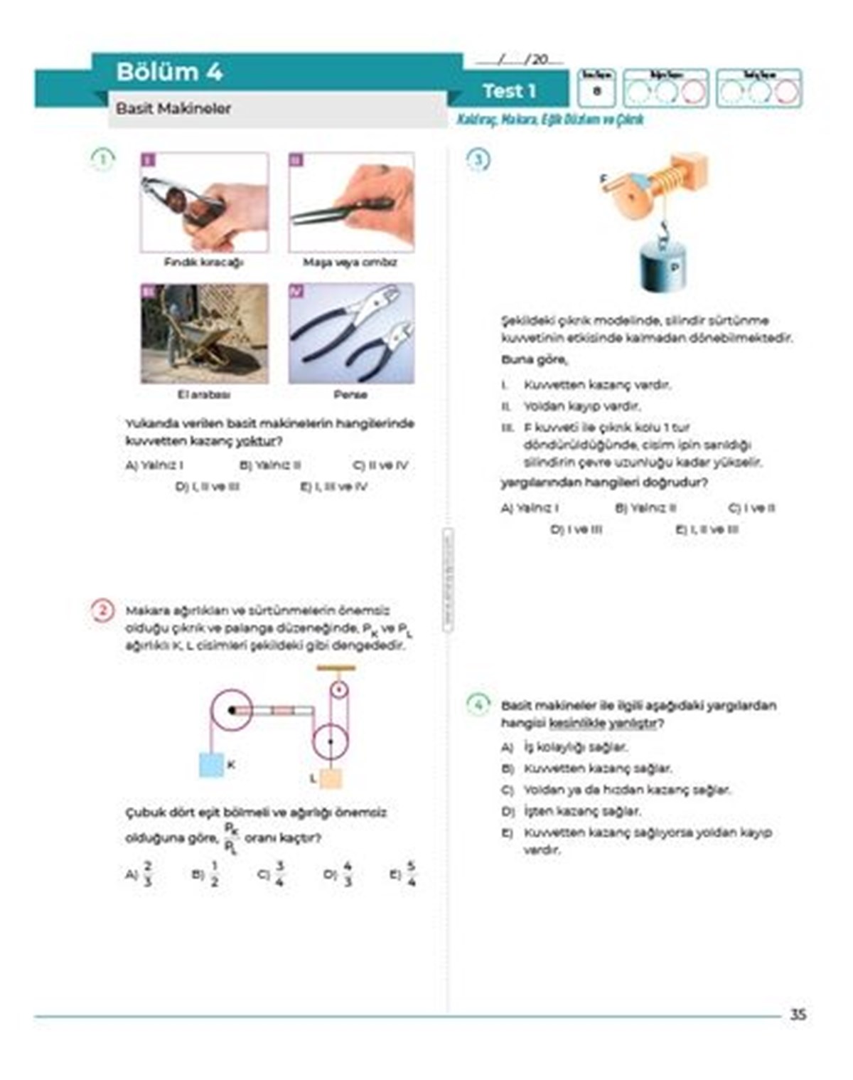 Sınav Yayınları AYT Fizik Soru Bankası