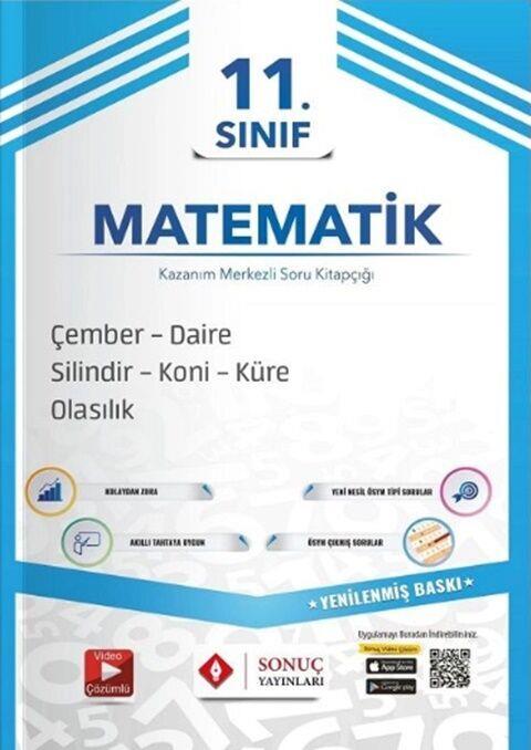 Sonuç Yayınları 11. Sınıf Matematik Çember ve Daire Silindir Koni Küre Olasılık Soru Bankası