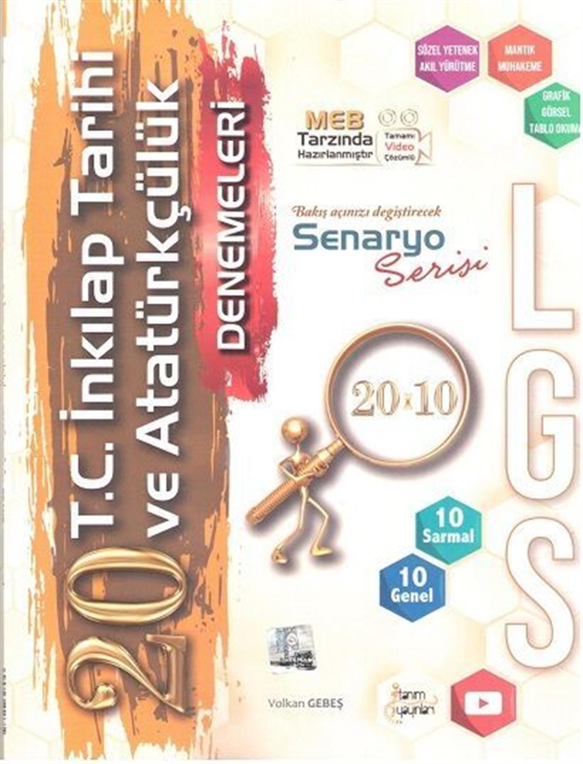 Tanım Yayınları 8. Sınıf LGS T.C. İnkılap Tarihi ve Atatürkçülük 20 Deneme