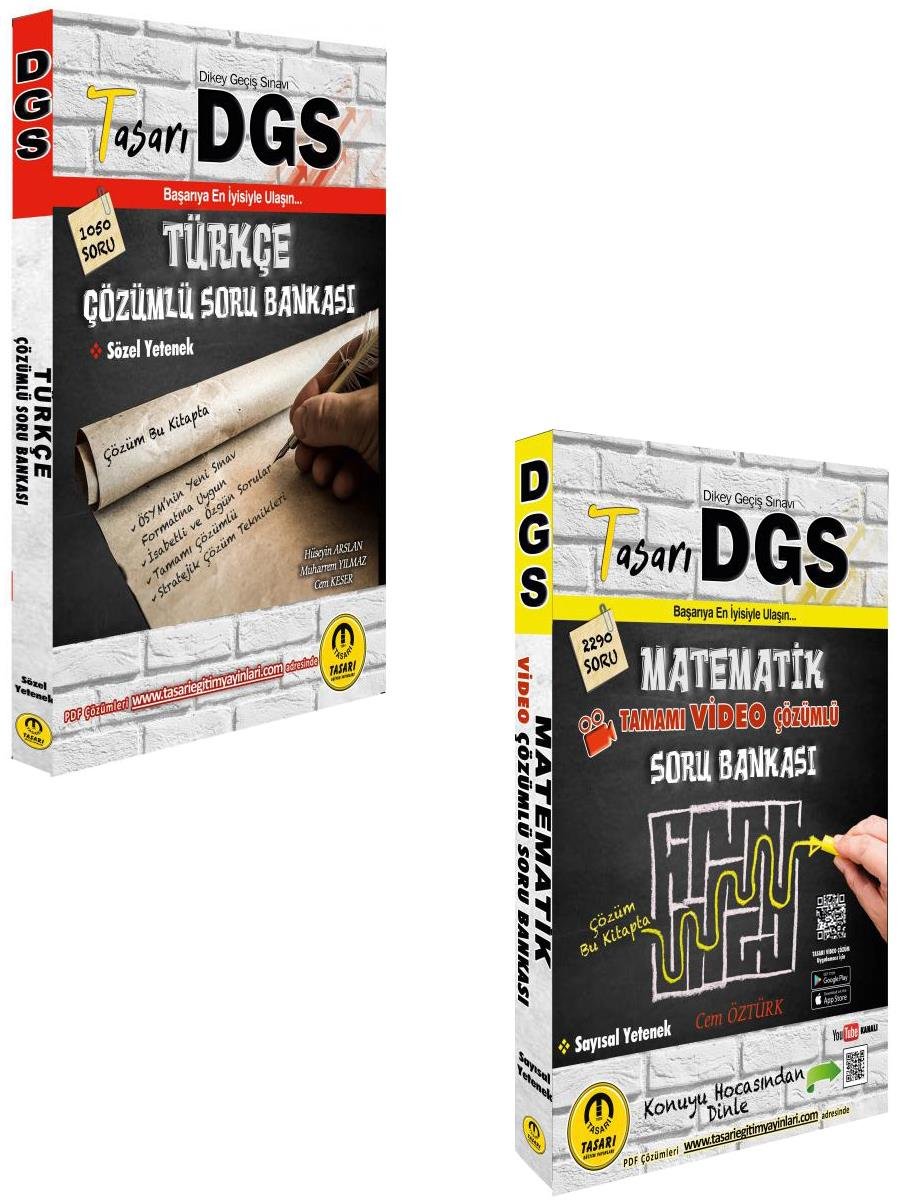 Tasarı Eğitim Yayınları 2026 DGS Türkçe-Matematik Sayısal Sözel Yetenek Soru Bankası Seti 2 Kitap