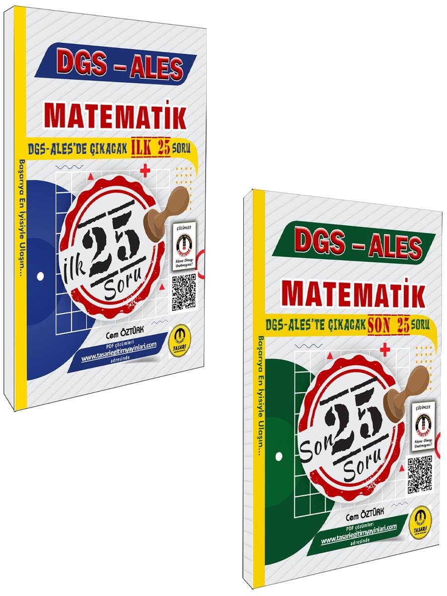 Tasarı Eğitim Yayınları Dgs Ales İlk 25 Son 25 Soru Bankası Seti