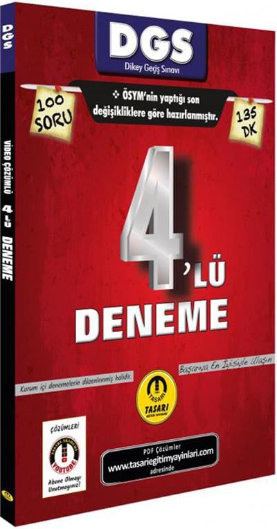 Tasarı Eğitim Yayınları DGS Son Format 4 lü Deneme