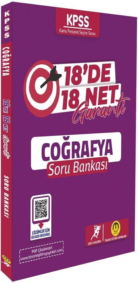 Tasarı Yayınları KPSS Coğrafya 18 de 18 Net Garanti Soru Bankası