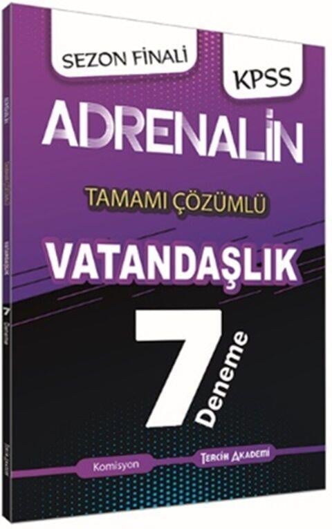 Tercih Akademi KPSS Vatandaşlık ADRENALİN Tamamı Çözümlü 7 Deneme