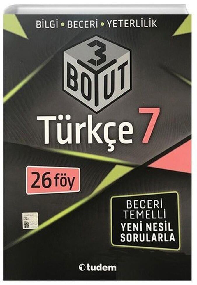 Tudem Yayınları 7. Sınıf Türkçe 3 Boyut Beceri Temelli Soru Bankası