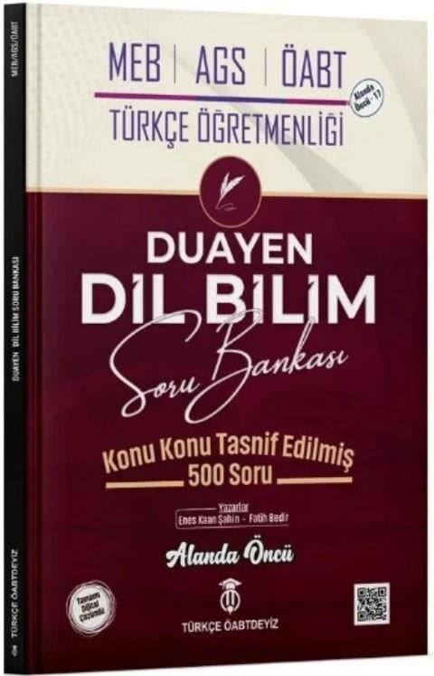 Türkçe ÖABTDEYİZ ÖABT MEB AGS Türkçe Öğretmenliği Dil Bilim Duayen Soru Bankası