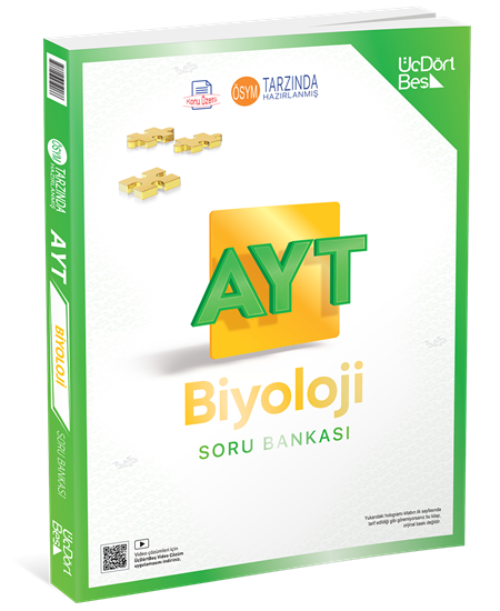 ÜçDörtBeş Yayınları AYT Biyoloji Soru Bankası