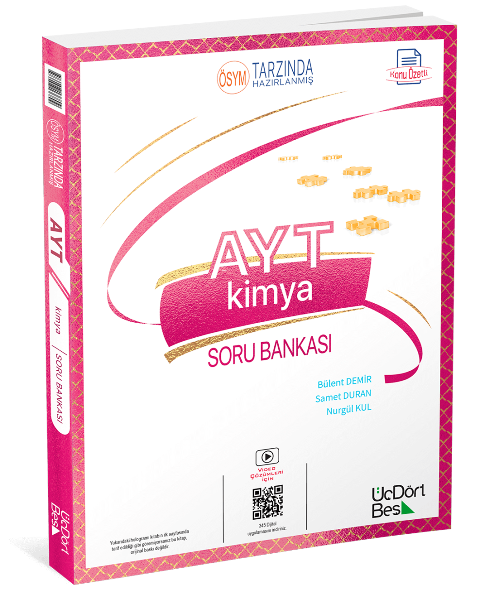 ÜçDörtBeş Yayınları AYT Kimya Soru Bankası