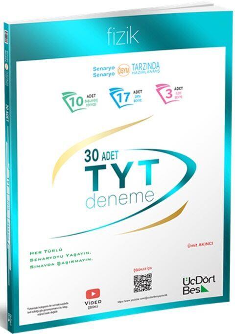 ÜçDörtBeş Yayınları TYT Fizik 30 Deneme