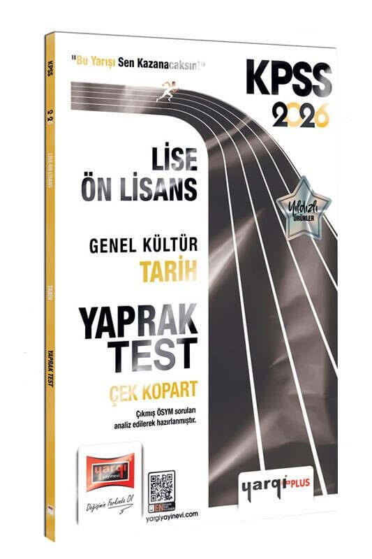 Yargı 2026 KPSS Lise Ön Lisans Genel Kültür Tarih Çek Kopart Yaprak Test
