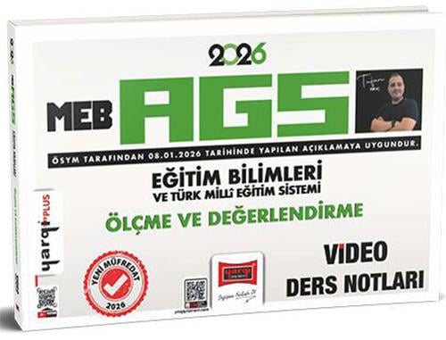 Yargı 2026 MEB AGS Eğitim Bilimleri ve Türk Milli Eğitim Sistemi Ölçme ve Değerlendirme Video Ders Notları