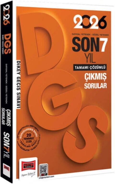 Yargı Yayınları 2026 DGS Sayısal Sözel Yetenek Son 7 Yıl Çıkmış Sorular