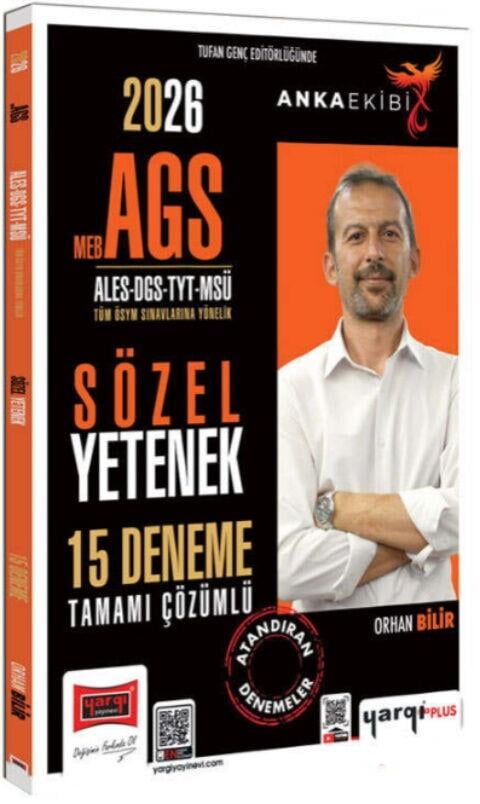 Yargı Yayınları 2026 MEB AGS ALES DGS TYT MSÜ Anka Ekibi Sözel Yetenek Tamamı Çözümlü 15 Deneme