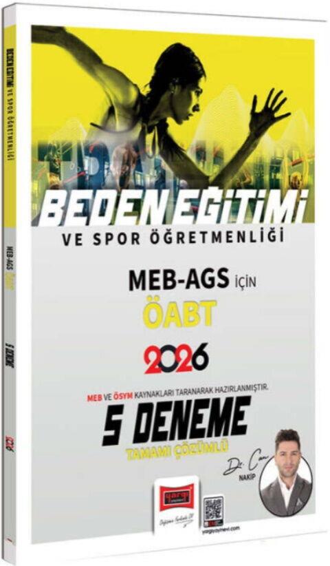 Yargı Yayınları 2026 ÖABT MEB AGS Beden Eğitimi ve Spor Öğretmenliği Tamamı Çözümlü 5 Deneme