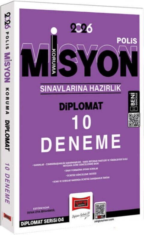 Yargı Yayınları 2026 Polis Misyon Koruma Sınavlarına Hazırlık Diplomat 10 Deneme