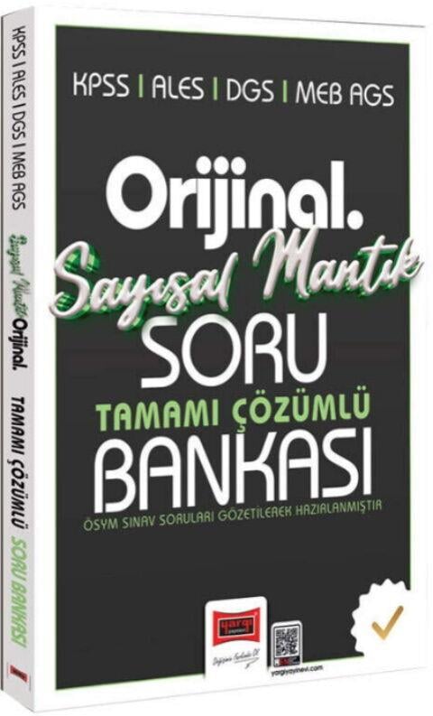 Yargı Yayınları KPSS ALES DGS MEB AGS Orijinal Sayısal Mantık Tamamı Çözümlü Soru Bankası