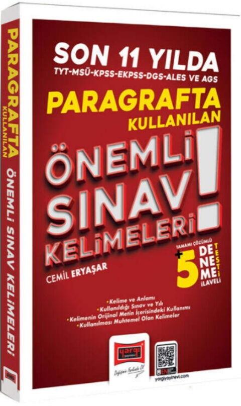 Yargı Yayınları KPSS DGS ALES TYT MSÜ EKPSS AGS Son 11 Yılda Paragrafta Kullanılan Önemli Sınav Kelimeleri