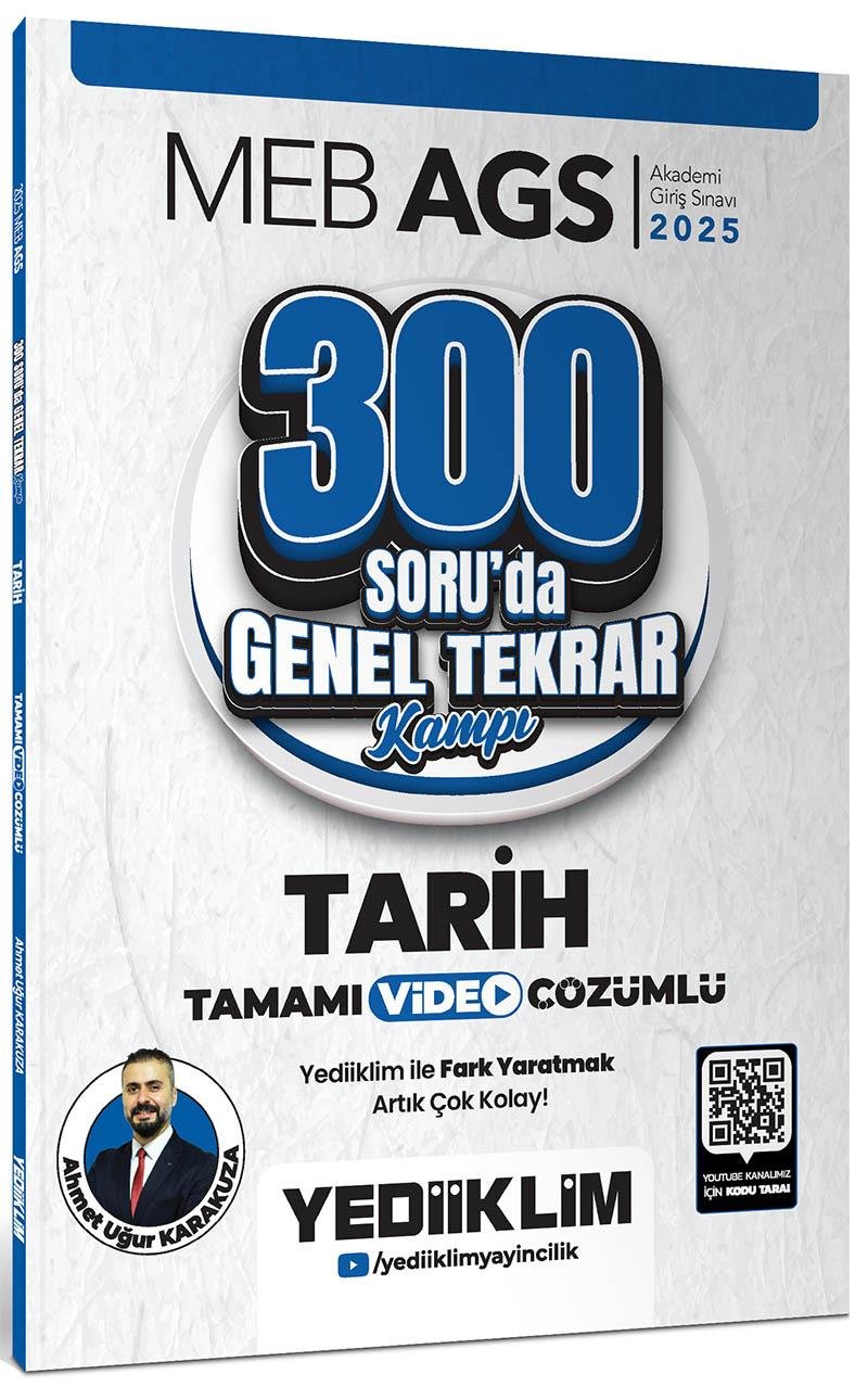 Yediiklim 2025 MEB AGS Tarih 300 Soruda Tamamı Video Çözümlü Genel Tekrar Kampı
