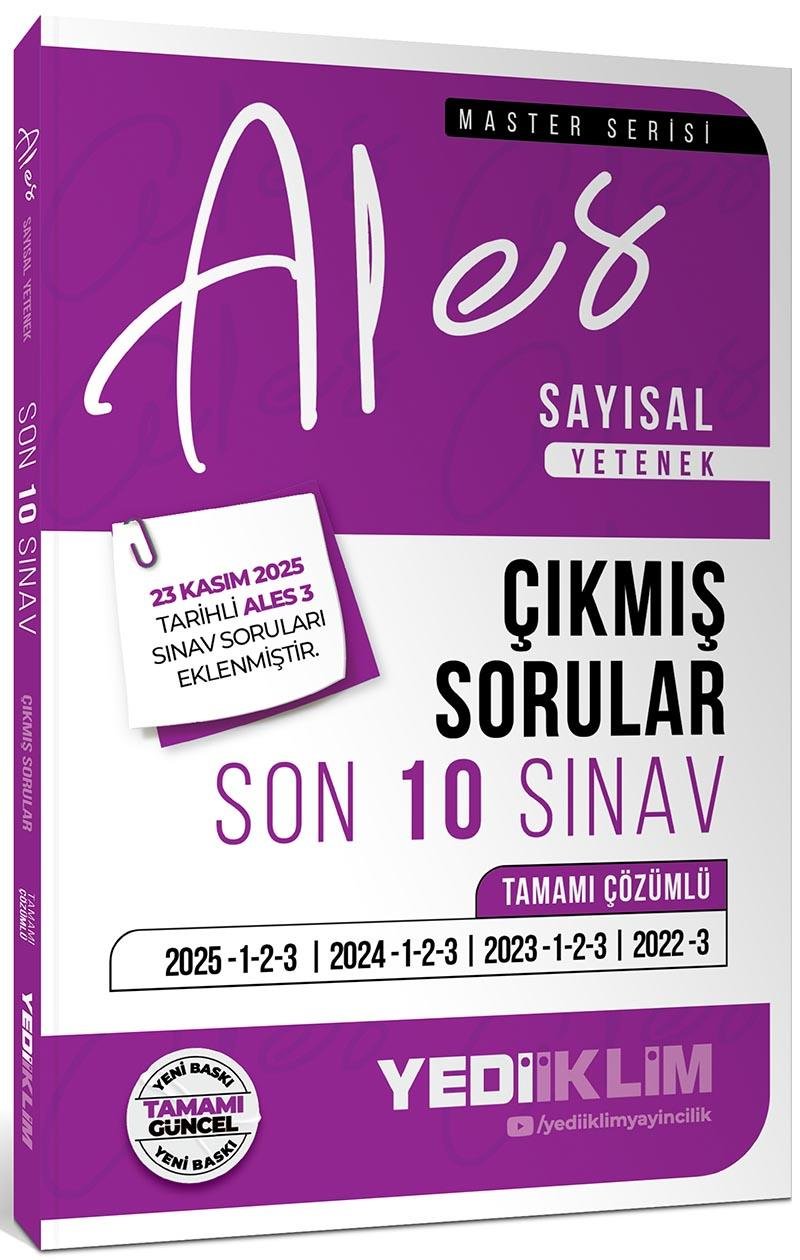 Yediiklim 2026 ALES Sayısal Yetenek Tamamı Çözümlü Son 10 Sınav Çıkmış Sorular