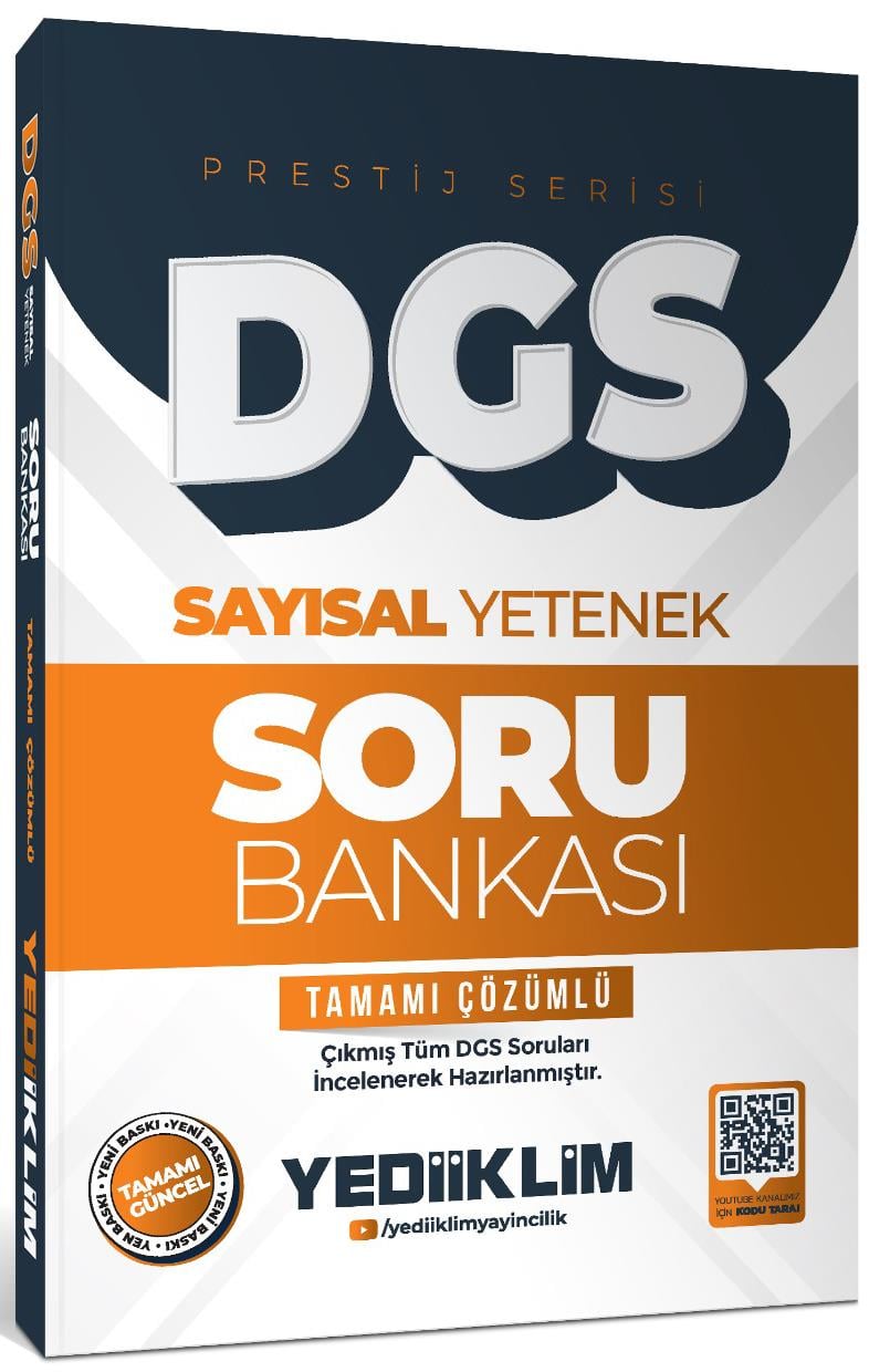 Yediiklim 2026 DGS Prestij Serisi Sayısal Yetenek Tamamı Çözümlü Soru Bankası