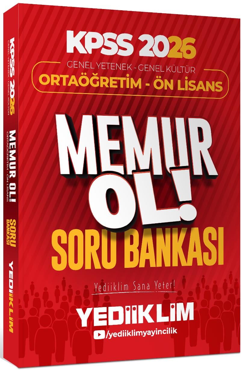 Yediiklim 2026 KPSS Genel Yetenek Genel Kültür Ortaöğretim Ön Lisans Memur Ol Soru Bankası