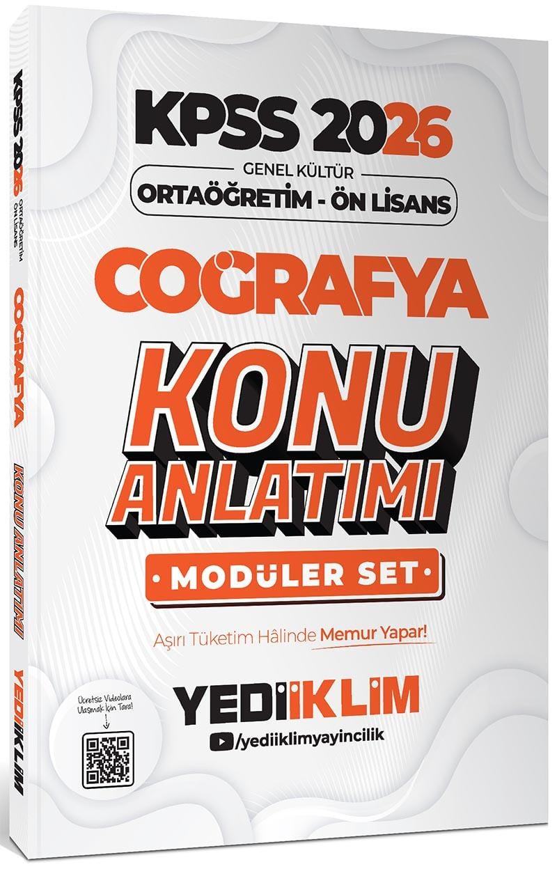 Yediiklim 2026 KPSS Ortaöğretim Ön Lisans Genel Yetenek Genel Kültür Konu Anlatımlı Modüler Set