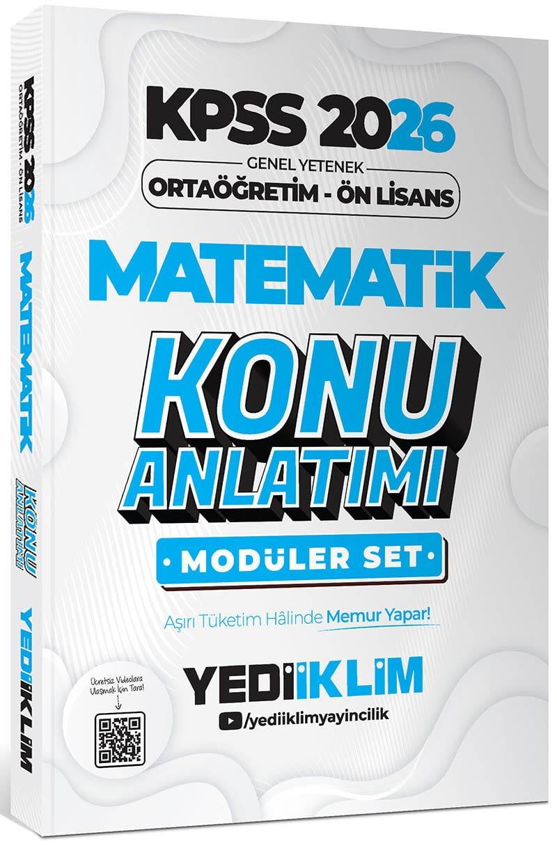 Yediiklim 2026 KPSS Ortaöğretim Ön Lisans Genel Yetenek Genel Kültür Konu Anlatımlı Modüler Set