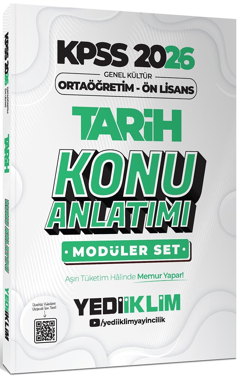 Yediiklim 2026 KPSS Ortaöğretim Ön Lisans Genel Yetenek Genel Kültür Konu Anlatımlı Modüler Set