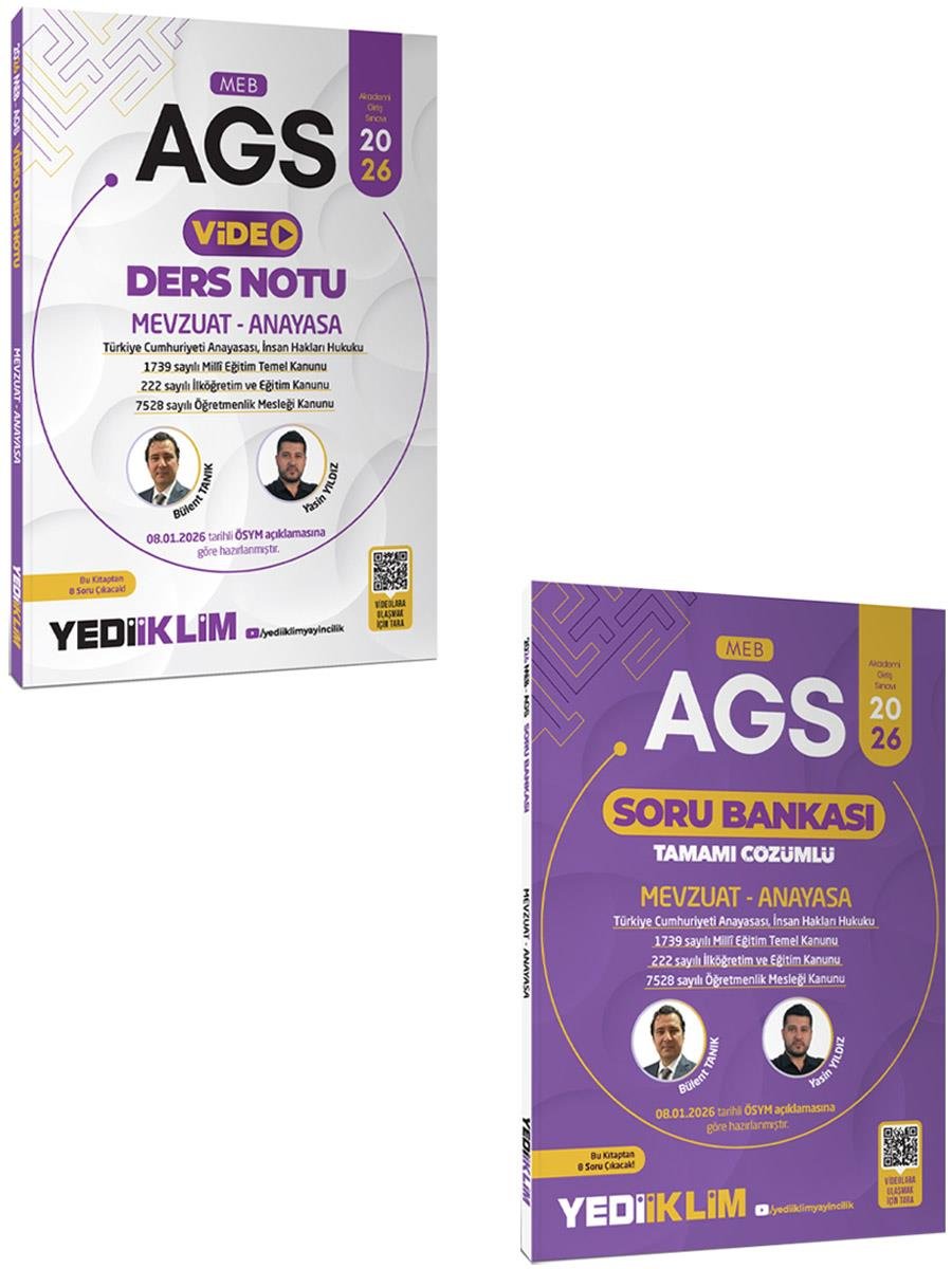 Yediiklim 2026 MEB AGS Mevzuat ve Anayasa Konu ve Soru Seti