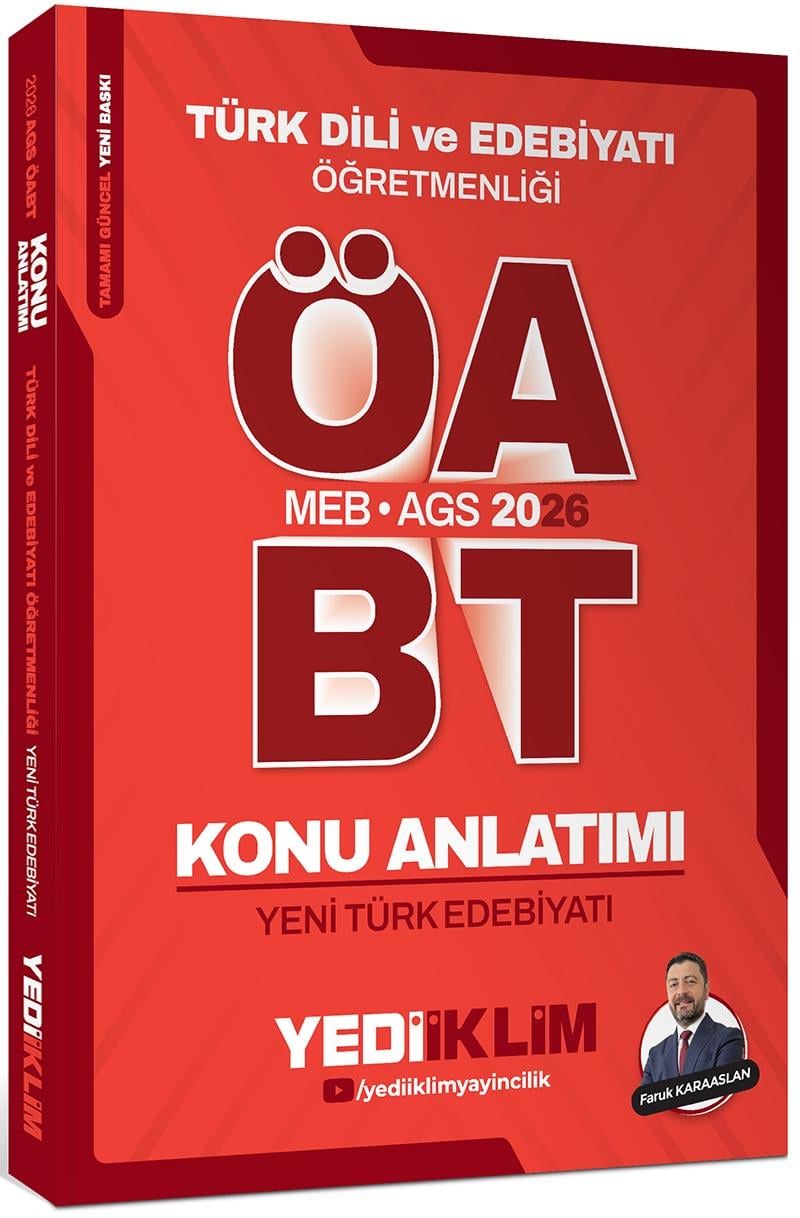 Yediiklim 2026 MEB AGS ÖABT Türk Dili ve Edebiyatı Öğretmenliği Yeni Türk Edebiyatı Konu Anlatımı