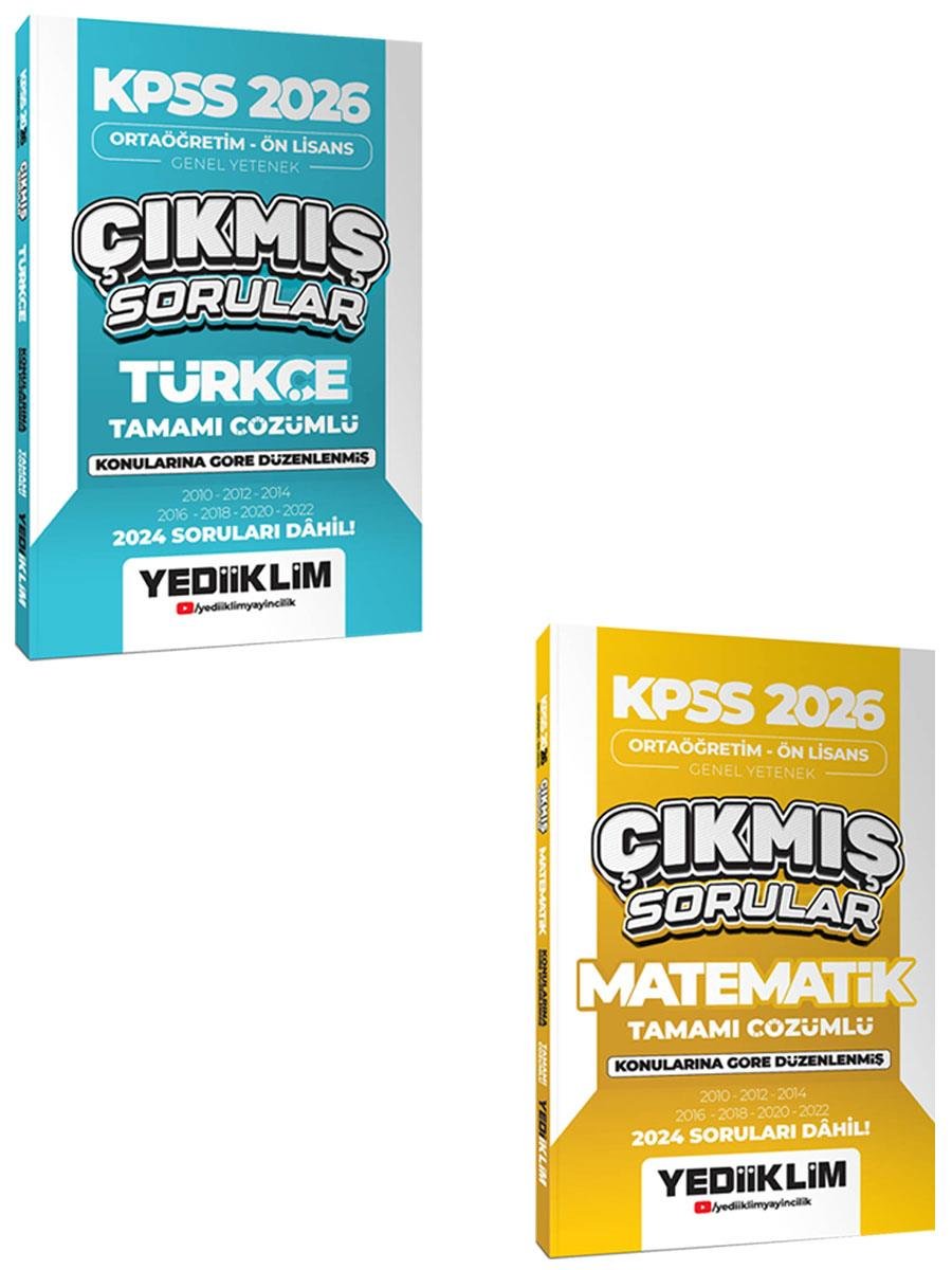 Yediiklim KPSS 2024 Ortaöğretim Önlisans Matematik ve Türkçe Konularına Göre Çıkmış Sorular Seti